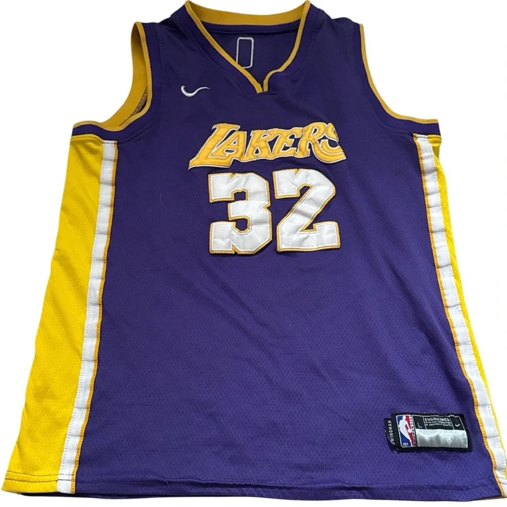 Nike Los Angeles Lakers Magic Johnson #32 Purple Classic Swingman vintage Jersey